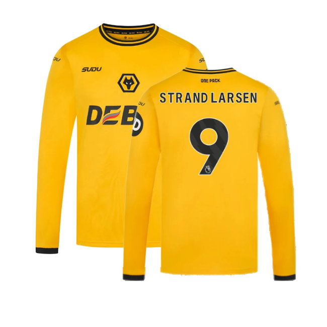 2024-2025 Wolves Long Sleeve Home Shirt (Strand Larsen 9)