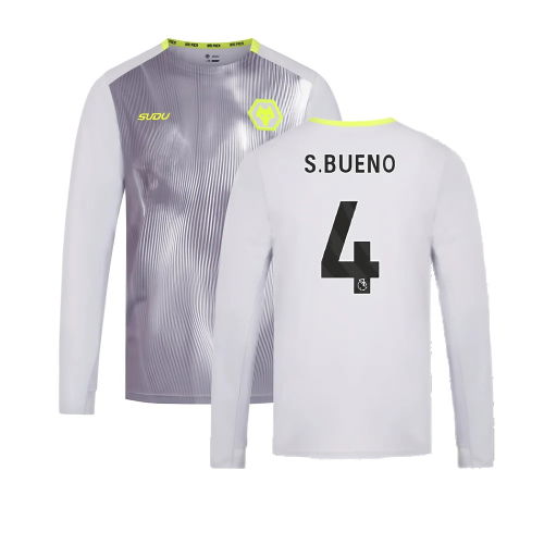 2024-2025 Wolves Players Training Long Sleeved Tee (Grey) (S.Bueno 4)