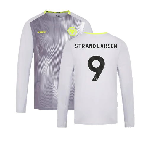 2024-2025 Wolves Players Training Long Sleeved Tee (Grey) (Strand Larsen 9)