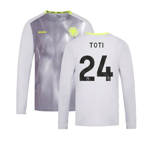 2024-2025 Wolves Players Training Long Sleeved Tee (Grey) (Toti 24)