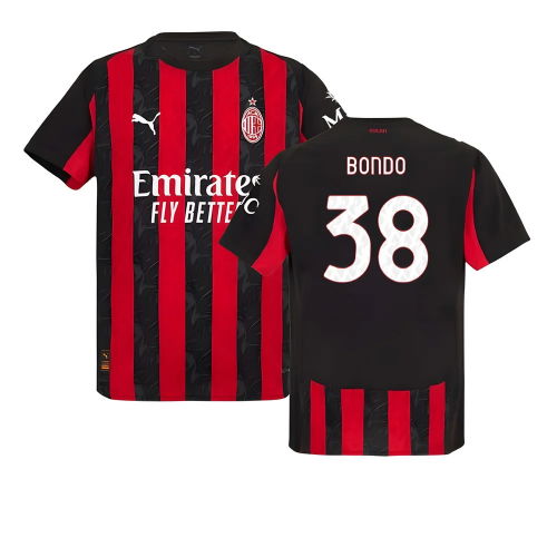 2025-2026 AC Milan Authentic Home Shirt (Bondo 38)