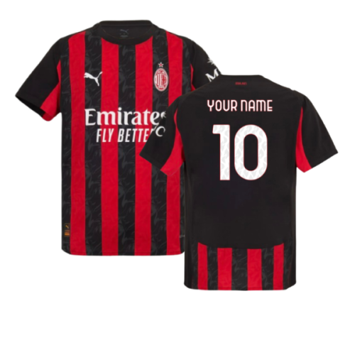2025-2026 AC Milan Authentic Home Shirt (Your Name)