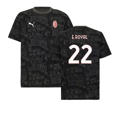 2025-2026 AC Milan ftblCulture Tee AOP (Black) (E.Royal 22)