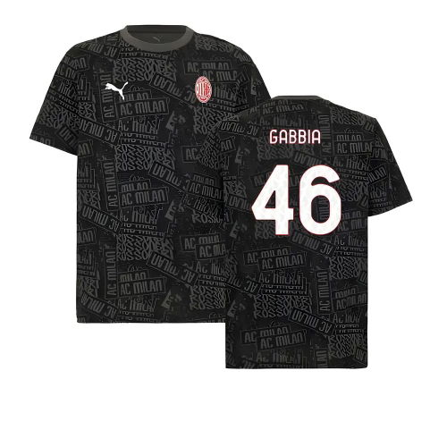 2025-2026 AC Milan ftblCulture Tee AOP (Black) (Gabbia 46)