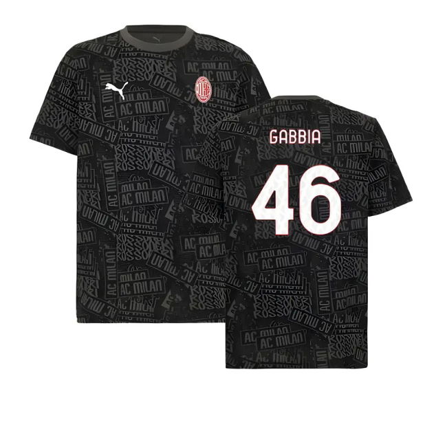 2025-2026 AC Milan ftblCulture Tee AOP (Black) (Gabbia 46)