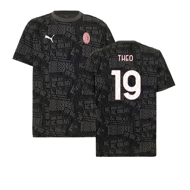 2025-2026 AC Milan ftblCulture Tee AOP (Black) (Theo 19)