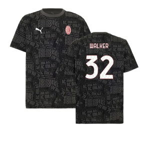 2025-2026 AC Milan ftblCulture Tee AOP (Black) (Walker 32)