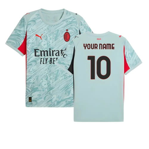 2025-2026 AC Milan Home Goalkeeper Shirt (Modern Mint) (Your Name)