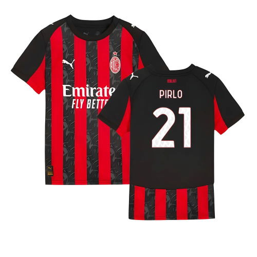 2025-2026 AC Milan Home Shirt (Kids) (Pirlo 21)