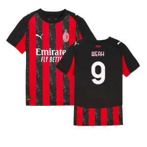 2025-2026 AC Milan Home Shirt (Kids) (Weah 9)