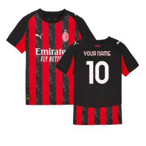 2025-2026 AC Milan Home Shirt (Kids)
