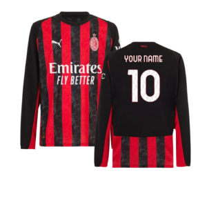 2025-2026 AC Milan Long Sleeve Home Shirt