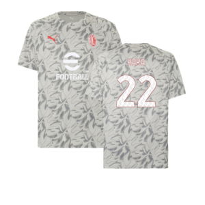 2025-2026 AC Milan Warm Up Jersey (Smokey Gray) (Kaka 22)