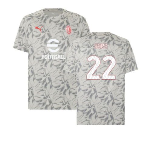 2025-2026 AC Milan Warm Up Jersey (Smokey Gray) (Kaka 22)