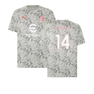2025-2026 AC Milan Warm Up Jersey (Smokey Gray) (Reijnders 14)