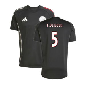 2025-2026 Ajax Training Shirt (Black) (F.De Boer 5)