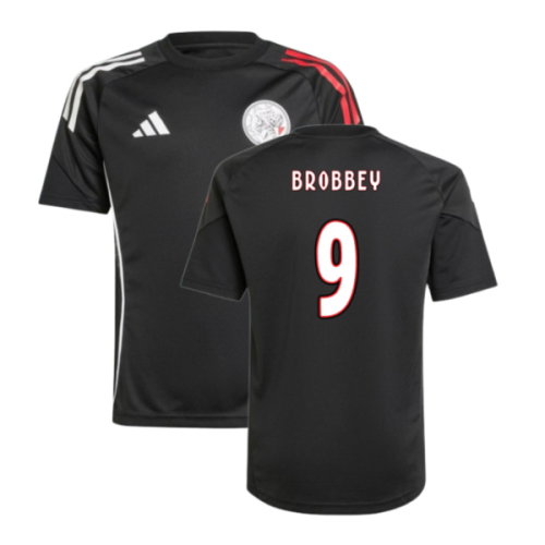 2025-2026 Ajax Training Shirt (Black) - Kids (Brobbey 9) 2025-2026 Ajax Training Shirt (Black) - Kids (Brobbey 9)