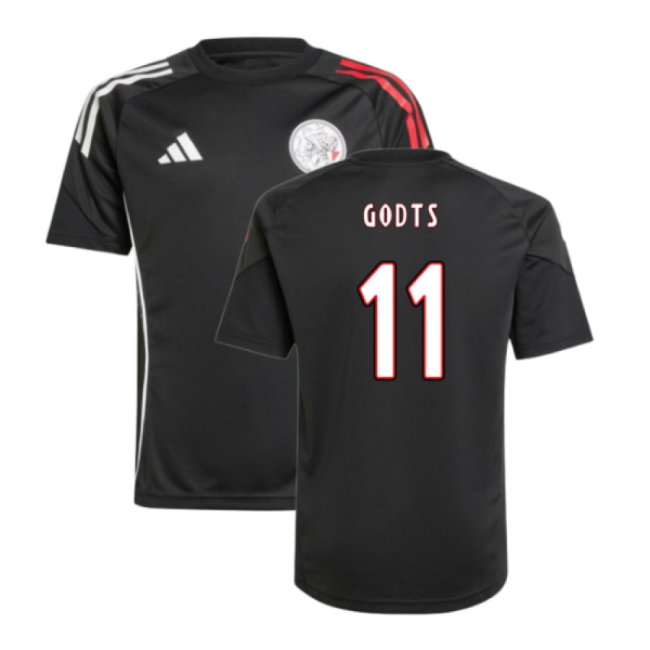 2025-2026 Ajax Training Shirt (Black) - Kids (Godts 11)