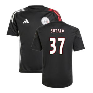 2025-2026 Ajax Training Shirt (Black) - Kids (Sutalo 37)