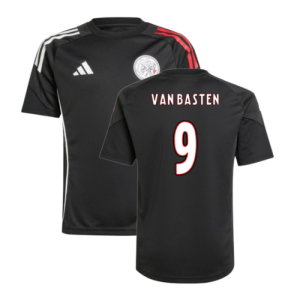 2025-2026 Ajax Training Shirt (Black) - Kids (Van Basten 9)
