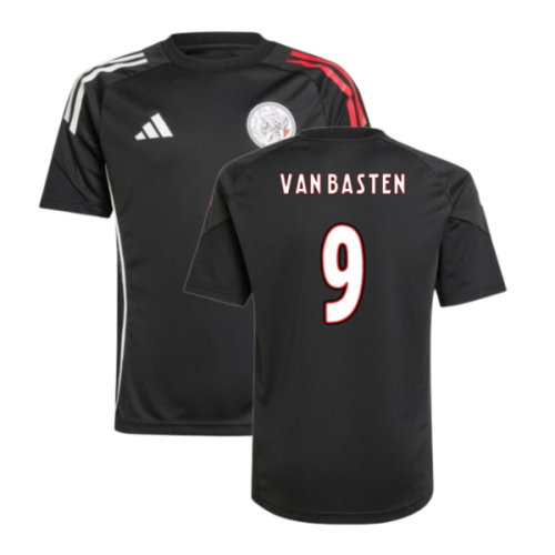 2025-2026 Ajax Training Shirt (Black) - Kids (Van Basten 9)