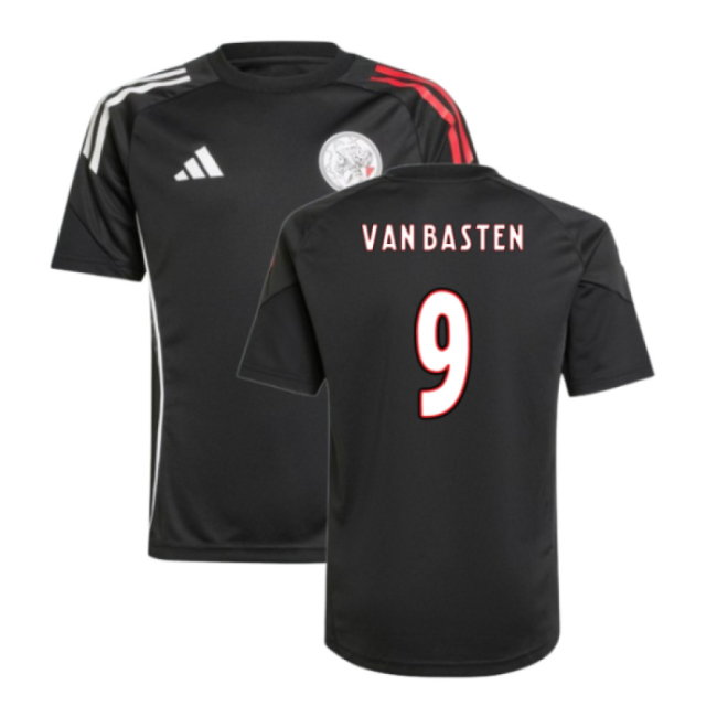 2025-2026 Ajax Training Shirt (Black) - Kids (Van Basten 9)