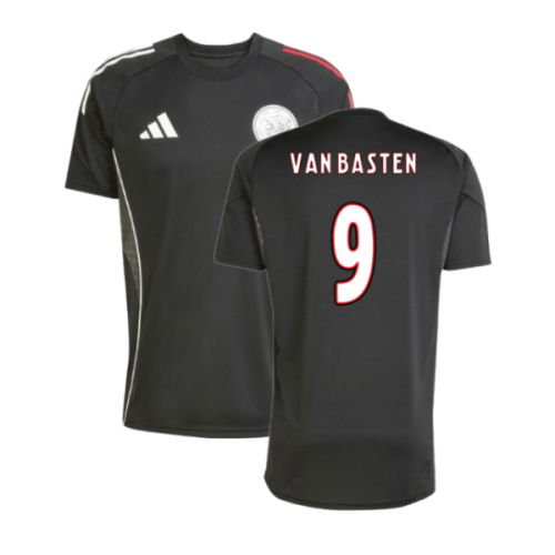 2025-2026 Ajax Training Shirt (Black) (Van Basten 9)