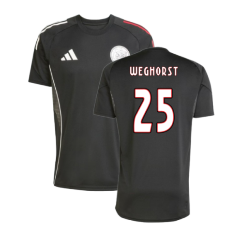 2025-2026 Ajax Training Shirt (Black) (Weghorst 25)