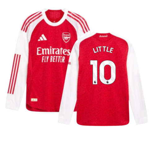 2025-2026 Arsenal Authentic Long Sleeve Home Shirt (Little 10)