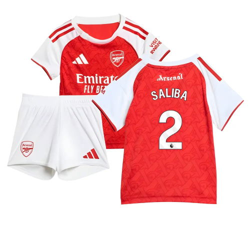 2025-2026 Arsenal Home Baby Kit (Saliba 2)