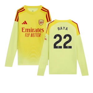 2025-2026 Arsenal Home Goalkeeper Shirt (Yellow) - Kids (Raya 22)