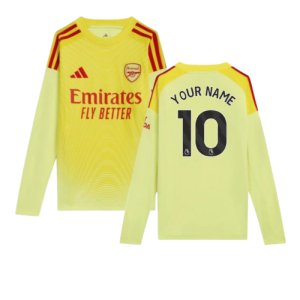 2025-2026 Arsenal Home Goalkeeper Shirt (Yellow) - Kids