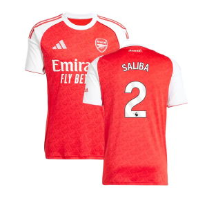 2025-2026 Arsenal Home Shirt (Saliba 2)