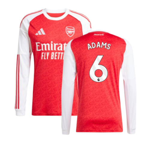 2025-2026 Arsenal Long Sleeve Home Shirt (Adams 6)