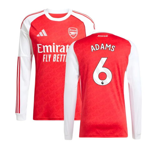 2025-2026 Arsenal Long Sleeve Home Shirt (Adams 6)