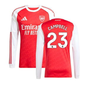2025-2026 Arsenal Long Sleeve Home Shirt (Campbell 23)
