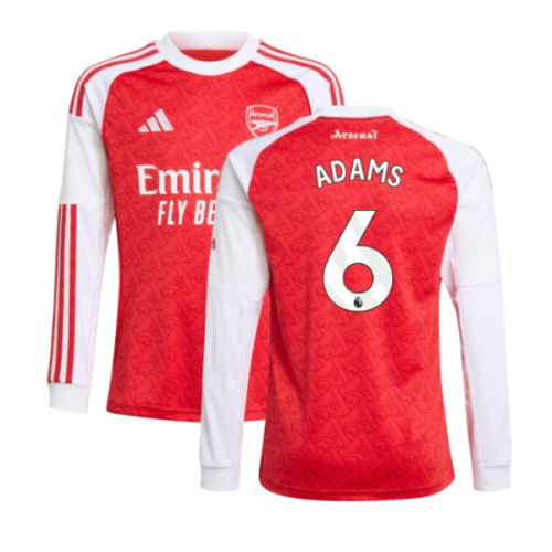 2025-2026 Arsenal Long Sleeve Home Shirt (Kids) (Adams 6)