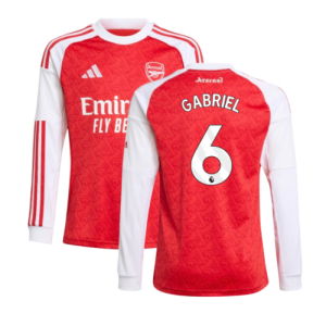 2025-2026 Arsenal Long Sleeve Home Shirt (Kids) (Gabriel 6)