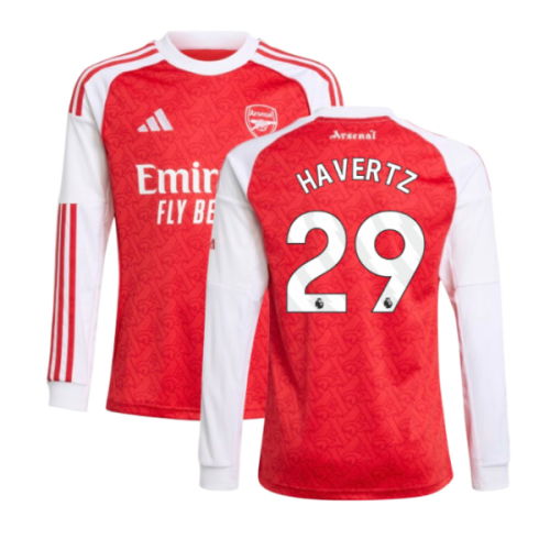 2025-2026 Arsenal Long Sleeve Home Shirt (Kids) (Havertz 29)