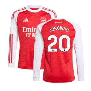 2025-2026 Arsenal Long Sleeve Home Shirt (Kids) (Jorginho 20)