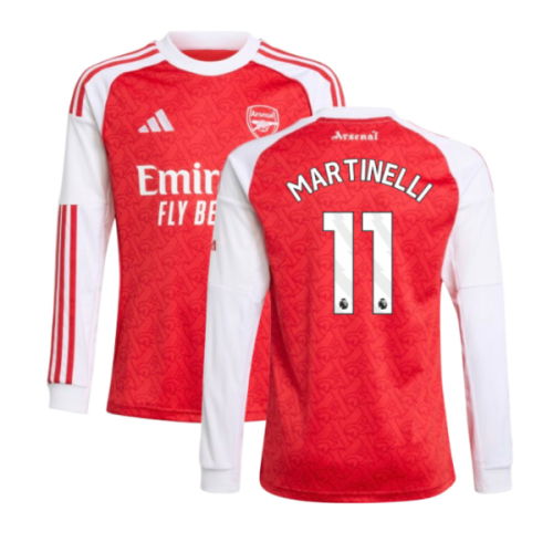 2025-2026 Arsenal Long Sleeve Home Shirt (Kids) (Martinelli 11)