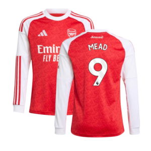 2025-2026 Arsenal Long Sleeve Home Shirt (Kids) (Mead 9)