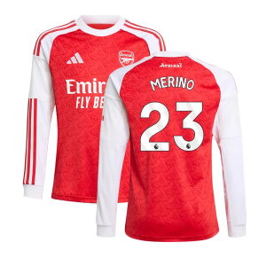 2025-2026 Arsenal Long Sleeve Home Shirt (Kids) (Merino 23)