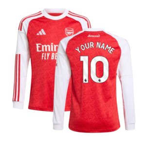 2025-2026 Arsenal Long Sleeve Home Shirt (Kids)
