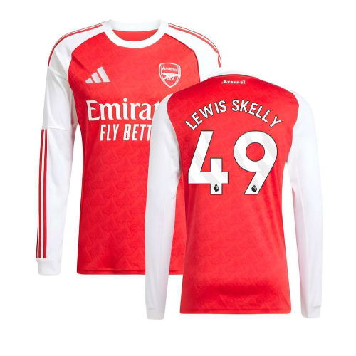 2025-2026 Arsenal Long Sleeve Home Shirt (Lewis Skelly 49)