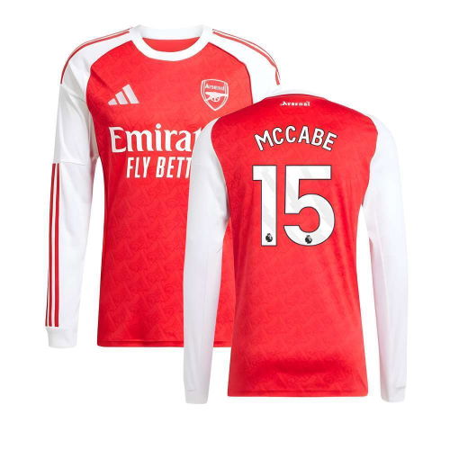 2025-2026 Arsenal Long Sleeve Home Shirt (McCabe 15)