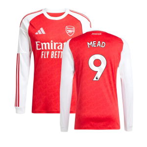 2025-2026 Arsenal Long Sleeve Home Shirt (Mead 9)