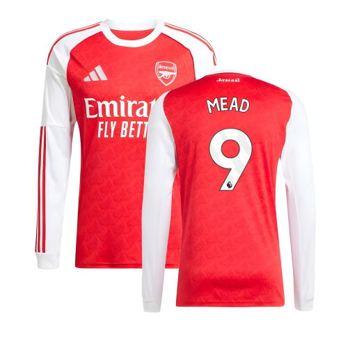 2025-2026 Arsenal Long Sleeve Home Shirt (Mead 9)