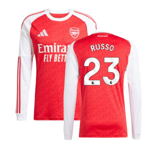 2025-2026 Arsenal Long Sleeve Home Shirt (Russo 23)