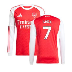 2025-2026 Arsenal Long Sleeve Home Shirt (Saka 7)